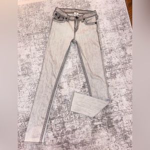 True Religion Julie light grey wash jeans girls size 14